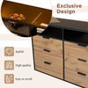 Chest of Drawers 6 Drawers Dresser Wide Bedside Table Cabinet Bedroom Furniture