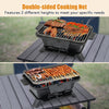 Japanese Tabletop Camping BBQ Grill with Grill Grate Lifter-Black