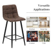 Bar Stools X2 Faux Leather Bar Chairs With Footrest Kitchen Furniture Modern