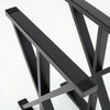 2Pc Black Industrial Metal Steel Door X Shape Table Legs Dining Desk Bench Frame