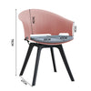 Set of 4 Rotatable Seat Home Office Working Dining Chairs Plastic Kitchen Seat