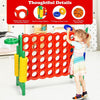 Giant 4 in a Row Game Jumbo Connect 4 Games w/42 Rings Basketball Hoop-Green