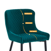2/4/6 Pcs Dining Chairs Set Velvet Padded Seat Metal Legs Kitchen Armchair Home