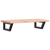 Basin Shelf Wall Mounted Steel and Solid Wood Beech
