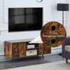 TV Cabinet TV Stand Wood Metal Frame Industrial Living Room Media Storage Unit