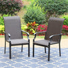 2 Pcs Rattan Chair Wicker Chairs Patio Dining Chairs High Back Outdoor furniture