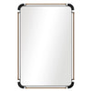 Rustic Industrial Metal Pipe Wall Mirror HD Make up Mirror Vertical / Horizontal
