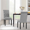 Parson Accent Diner Chairs Dining Room Chairs Set of 2 w/Padded Seat-Grey