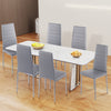 Set of 4 Dining Chairs Padded Seat High Back Metal Legs Modern Home Eysxudzhresa