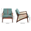 Wooden Frame Accent Armchair Corduroy/Linen Upholstered Padded Single Sofa Chair