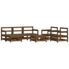 7 Piece Garden Lounge Set Honey Brown Solid Wood Pine