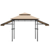 Outdoor Grill Gazebo Shelter Double-Tiered BBQ Grill Patio Canopy 2 Side Shelves