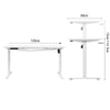 Panana 120 x 60 cm Electric Standing Desk Height Adjustable Stand Up Home Office