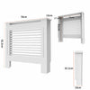 92cm Tall Radiator Cover White Grey Traditional MDF Wood Cabinet Grill Cover