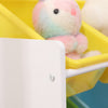 Children Bookshelf Kids Sling Book Rack with Storage Bins Toys Organizer White