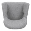 2Pcs Kitchen Dining Chairs Linen Fabric Padded Home Office Chair Set Hollow Back