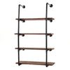 2PCS Industrial Pipe Bookcases Wall Mounted Floating Shelf Hanging Display Rack