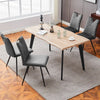 Set of 4 Dining Chairs Velvet Padded Modern Home Kitchen Legs