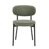 Dusk Mia Sage Green Matte Velvet & Black Metal Set of 2 Dining Chairs RRP £