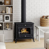 Fireplace Cast Iron Heater Home Logs Burning Flame Effect Living Room Stove 10KW