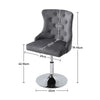 Grey Bar Stools Kitchen Breakfast Chairs with Swivel Gas Lift Adjustable Height