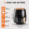 6L Air Fryer transparent New Large Capacity Touch Screen Multifunction mini oven