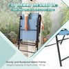 Set of 4 Patio Folding Chairs Portable Sling Back Chairs Outdoor Dining Chairs