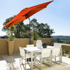 2.7 M Outdoor Patio Umbrella Garden Parasol with Crank Handle &Tilt Adjustment