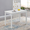 Rectangular Kitchen Dining Table Wooden Table 4-6 Seats Family Party Table White