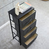 Fabric Cabinets Storage Unit Metal Frame Chest of Drawer Organiser Bedside Table