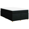 Box Spring Bed with Black 120x200 Fabric T0P2