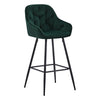 2 PCS Bar Stools Velvet Padded Seat ＆ Armrest Salon Lounge chairs Luxury Kitchen