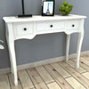Narrow Console Table with 3 Drawers Hall Hallway Slim White 100x35x78cm