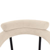 Modern Dining Chairs set of 2 Cream Faux Suede Upholstered Padded Seat Armchairs