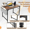 Modern Writing Study Desk Computer Desk w/Storage Bag-Brown