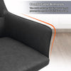 2x Dining Chairs Faux Leather Kitchen Dining Room Chairs Metal Legs Grey