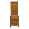 Retro Wood Shoe Storage Bench Shoe Rack Stool & Cabinet Integrated Storage Unit