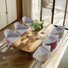 Set of 2 Dining Chairs Linen Padded Seat Chairs Home Office Commercial Furniture