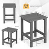 Outdoor Side Table Square End Table Weather-Resistant Adirondack Table Grey