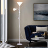 Tall Domed Lampshade Floor Lamp Standard Free Standing Living Room Home Light UK