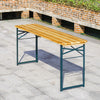 Portable Wooden Folding Beer Table Trestle Camp Garden Outdoor Barbecue Table