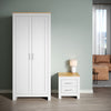 White Bedroom Furniture Set Matt Wardrobe Chest of Drawer Bedside Table Cabinet