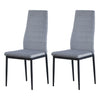 2/4/6 Dining Chairs Side Chairs High Back Velvet/Faux Leather Padded Seat Home