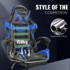Massage Gaming Chair Leather Racing Office Executive Recliner with Leg Rest Smhn