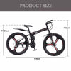 SHIMANO Folding Mountain Bike 26 Inch Wheel 21 Speed Full Suspension Bicycle