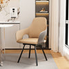 Set of 2 Swivel Dining Chairs with Arm Leather Accent Desk Chairs High Backrest