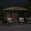 Garden Parasol with LEDs and Steel Brown 246x246x230 Z1O4