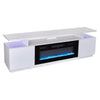 Electric Fireplace With TV Stand Unit Cabinet FirePlace Console 12LED LivingRoom