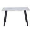White Dining Table Dining Room Kitchen Garden Table Metal Straight Legs Morden