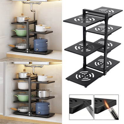 2-7 Tier Kitchen Saucepan Pan Lids Holder Storage Rack Cabinet Shelf Space Saver